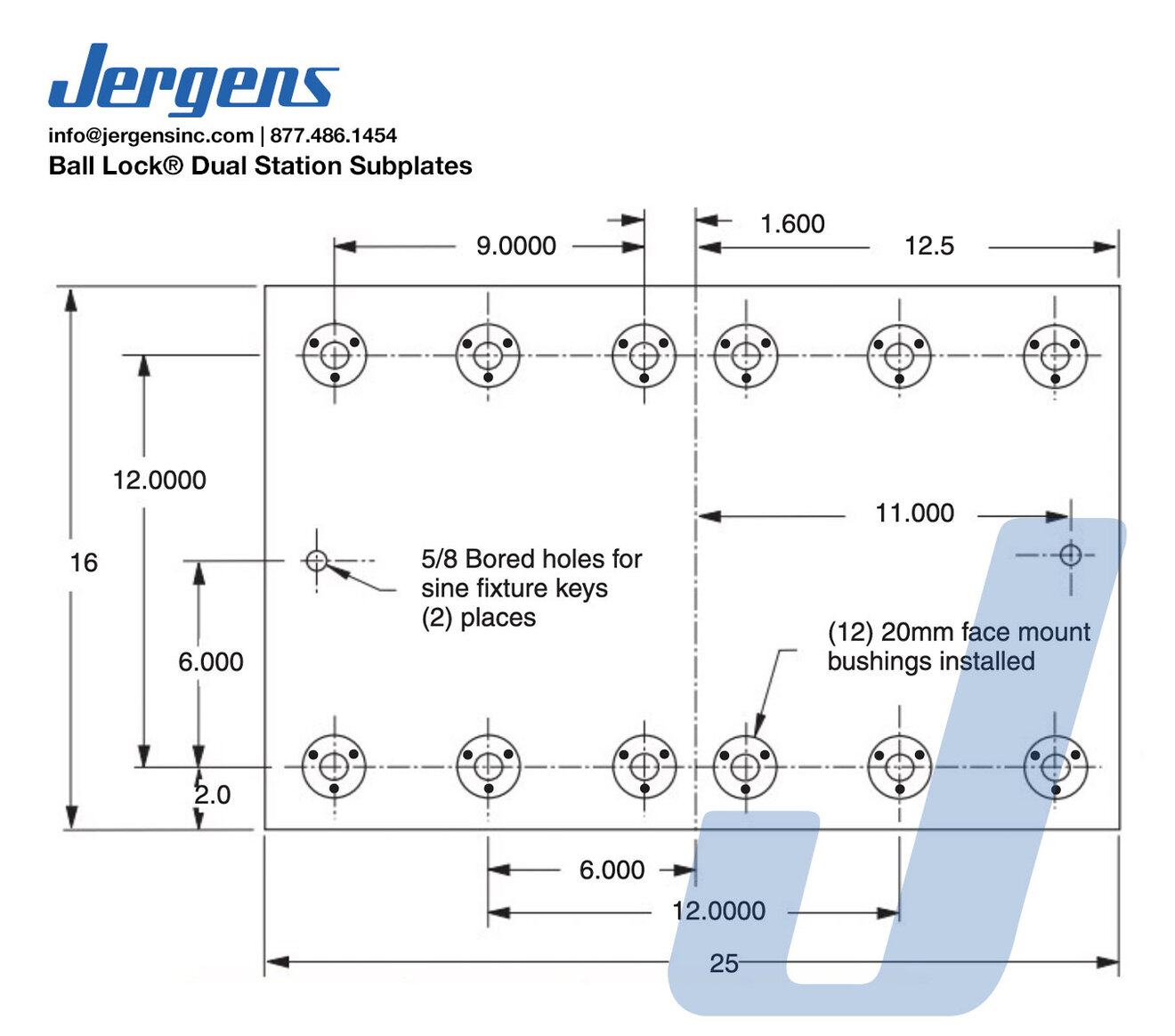 Jergens 49111 dimension drawing