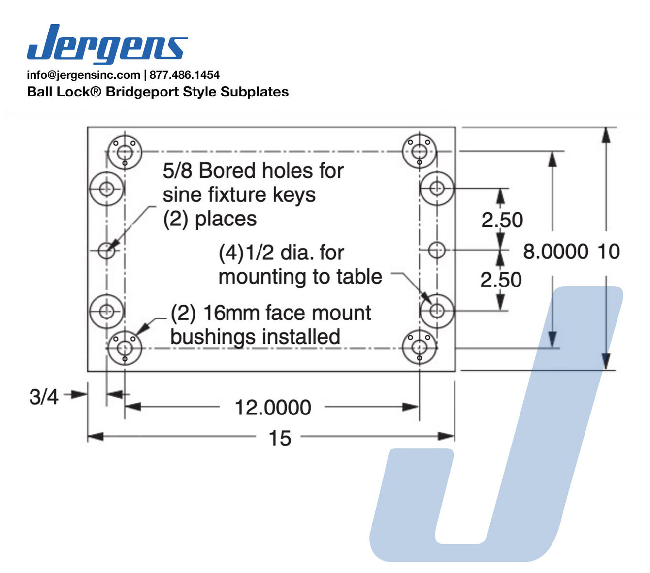Jergens 49121 dimension drawing