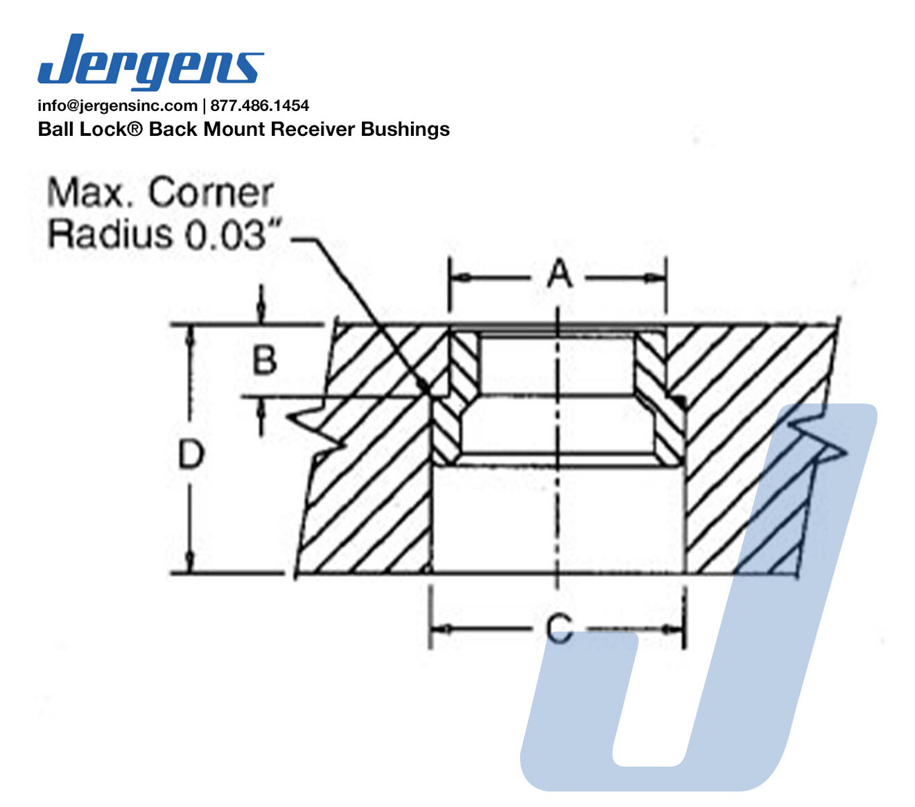 Jergens 49516 dimension drawing