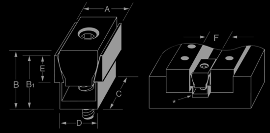 Mitee-Bite 81000 dimension drawing