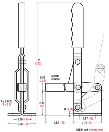 Good Hand GH-101-H dimension drawing