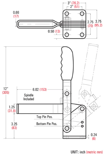 Good Hand GH-101-J dimension drawing