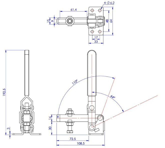 Good Hand GH-11412 dimension drawing