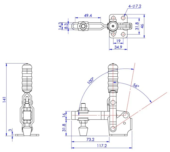 Good Hand GH-12130 dimension drawing