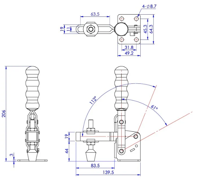 Good Hand GH-12265 dimension drawing