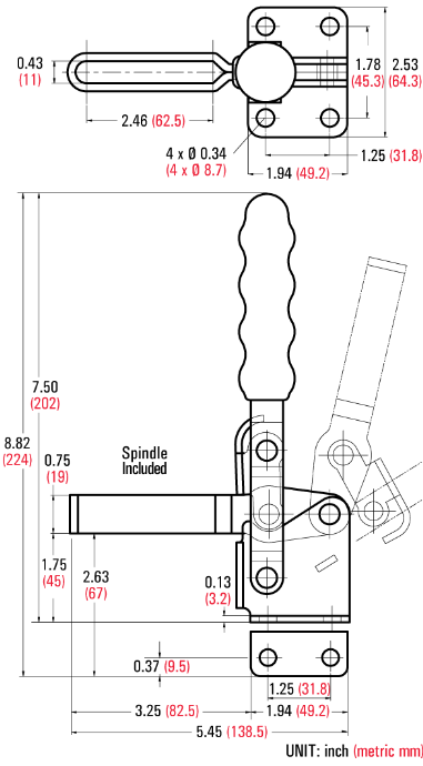 Good Hand GH-12265-SS dimension drawing