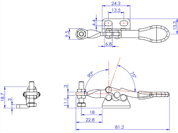 Good Hand GH-201-AR dimension drawing
