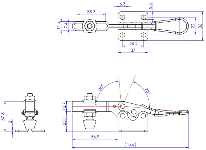 Good Hand GH-201-B dimension drawing