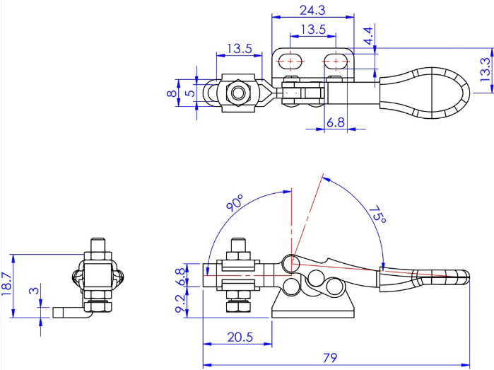 Good Hand GH-201-R dimension drawing