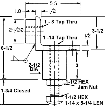 United Drill Bushing Side Leveling Screw UDB-721104