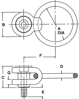 United Drill Bushing Side Load Hoist Rings UDB-943510