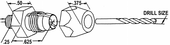 United Drill Bushing Threaded Collets T1 INSIDE THREAD