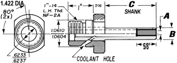 United Drill Bushing See complete DIMENSIONAL TOLERANCES WearEver Carbide Coolant Series AC-11101