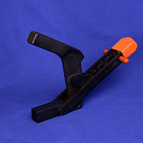 Wolverine Vertical Hold Down ClampHolding Capacity (lbs): 2100 Maximum Clamping Thickness (inch): 4.75 Base: Flanged "P" Locking System