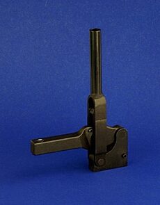 Wolverine Vertical Hold Down ClampHolding Capacity (lbs): 1600 Maximum Clamping Thickness (inch): 1.75 Drilled/Tapped Hole: 3/8-16 Base: Weld