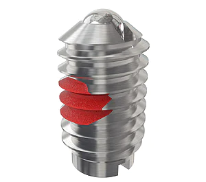 Jergens Stainless Steel Ball Plunger, Thread Size A: 10-24, Initial Force (lb): 0.5, Final Force (lb): 1.5