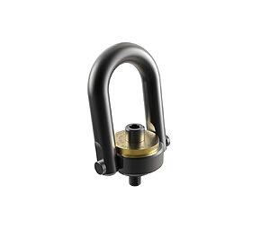 Jergens Traditional Center-Pull Hoist Ring with Standard U-Bar, Load Capacity (lb): 24000, Thread Size (inch): 1 1/2-8, Thread Length (inch): 2-3/4