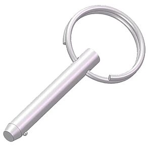 Essentra Detent Pin with Ring, Pin Diameter (inch): 0.187, Usable Length (inch): 0.5, Material: Stainless Steel