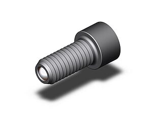 Fairlane Thrust Screw - Headed - Round Ball Delrin, Thread Length (inch): 1-1/2, Thread (inch): 1/2-13
