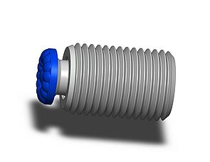 Fairlane Thrust Screw - Urethane Surface Cone, Thread Length (inch): 1, Thread (inch): 1-14