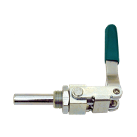 Carr Lane, Horizontal Toggle Clamp, Clamping Force (lbf): 300, Stainless Steel, Tapped Plunger, 5/16-18, Threaded Body, 3/4-16