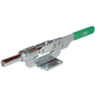 Carr Lane, Horizontal Toggle Clamp, Clamping Force (lbf): 600, Steel, Tapped Plunger, 3/8-16, Flanged Base