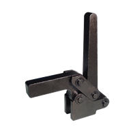 Carr Lane, Vertical Toggle Clamp, Clamping Force (lbf): 1500, Solid Arm, Flanged Base, Steel