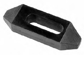 TE-CO Plain Clamp, Stud Size: 1, Total Length (A) (in): 10
